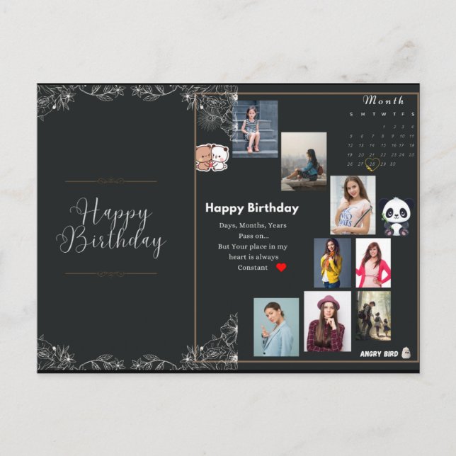 Tarjeta de Feliz Cumpleaños – Diseño Único y Perso (Anverso)
