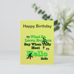 Tarjeta de Feliz Cumpleaños Divertida de Bolos de 