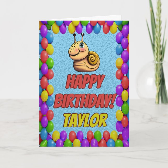 Tarjeta de Feliz Cumpleaños Divertida Personalizad (Anverso)