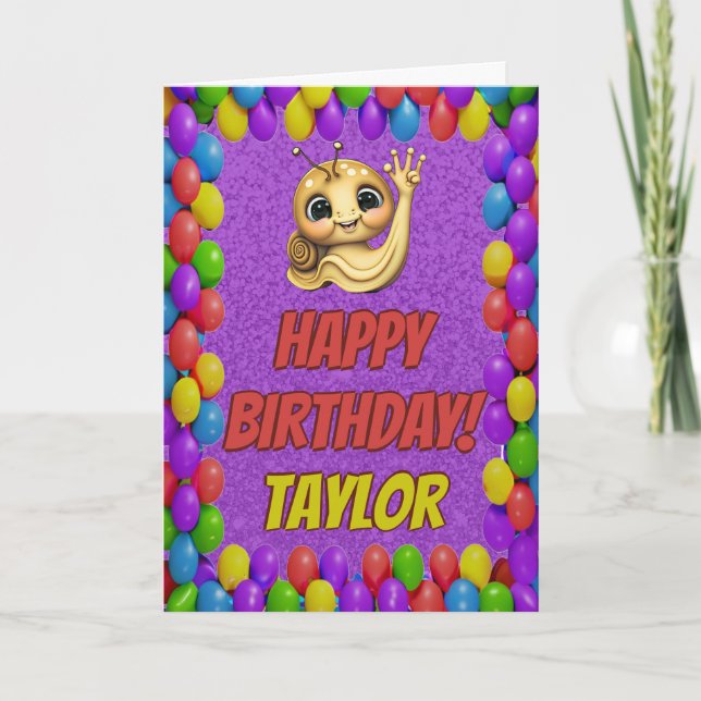 Tarjeta de Feliz Cumpleaños Divertida Personalizad (Anverso)