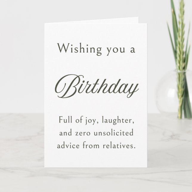 Tarjeta de Feliz Cumpleaños Divertida y Humorístic (Anverso)