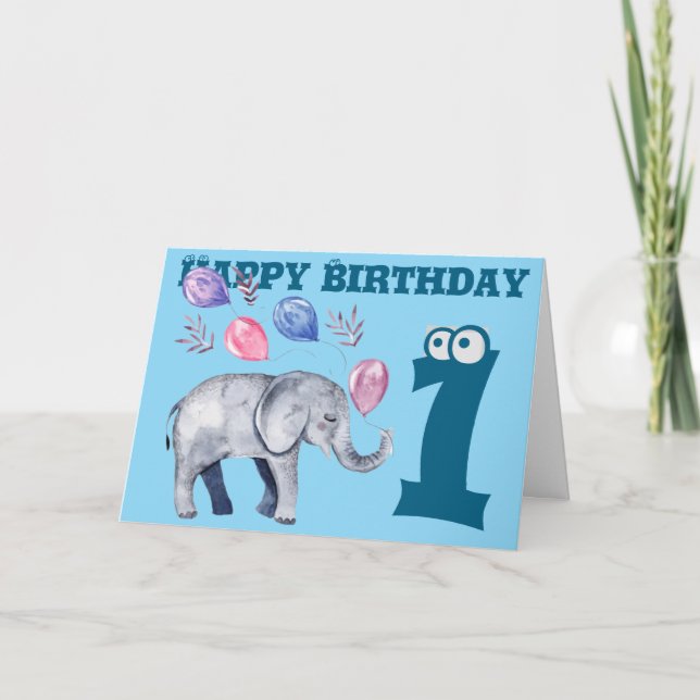 Tarjeta de Feliz Cumpleaños Doble (Anverso)
