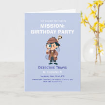 Tarjeta de Feliz Cumpleaños Doble del Detective Li