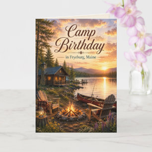 Tarjeta de Feliz Cumpleaños en el Campamento de Fr