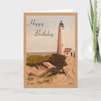 Tarjeta de Feliz Cumpleaños Faro de Nantucket