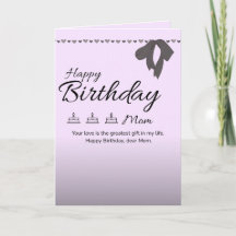 Tarjeta de Feliz Cumpleaños Floral Elegante Lila N