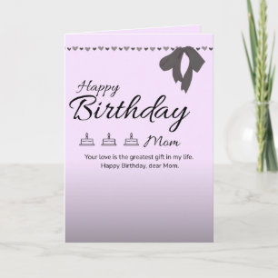 Tarjeta de Feliz Cumpleaños Floral Elegante Lila N