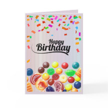 Tarjeta de Feliz Cumpleaños Frutas