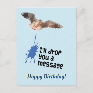 Tarjeta de Feliz Cumpleaños Gaviota Te Dejo Un Men