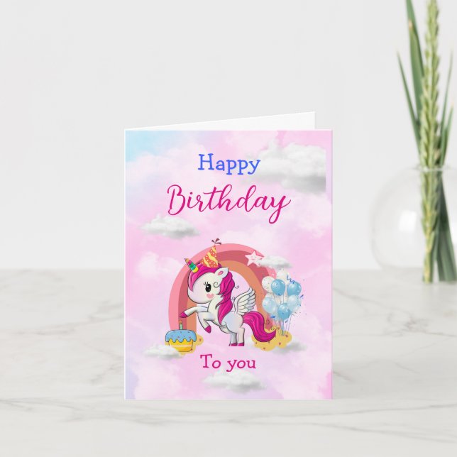 Tarjeta de Feliz Cumpleaños | haz un deseo (Anverso)