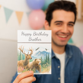Tarjeta de Feliz Cumpleaños Hermano Naturaleza Vid