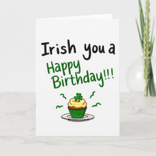 Tarjeta de Feliz Cumpleaños Irlandesa