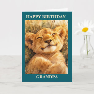 Tarjeta de Feliz Cumpleaños León Dormilón,