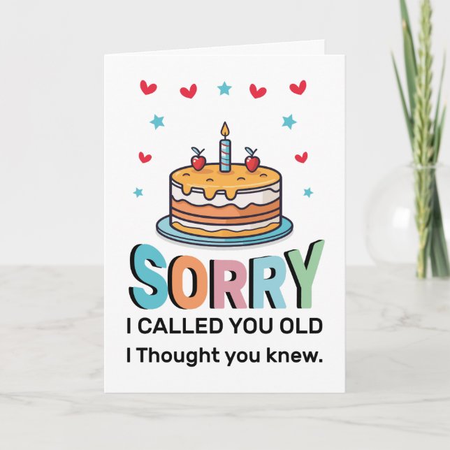 Tarjeta de Feliz Cumpleaños Lo Siento Te Llamé Vie (Anverso)