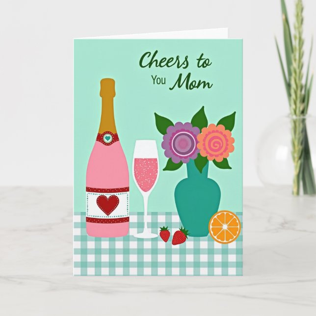 Tarjeta de Feliz Cumpleaños Mamá (Anverso)