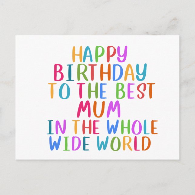 tarjeta de feliz cumpleaños mamá (Anverso)