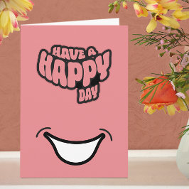 Tarjeta de Feliz Cumpleaños Moderna Doblada