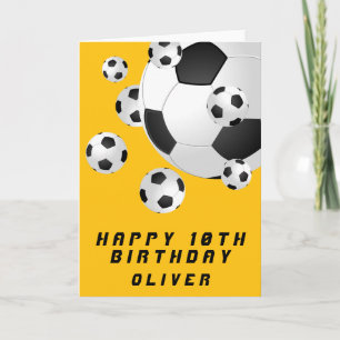 Tarjeta de Feliz Cumpleaños Niño Balón de Fútbol S