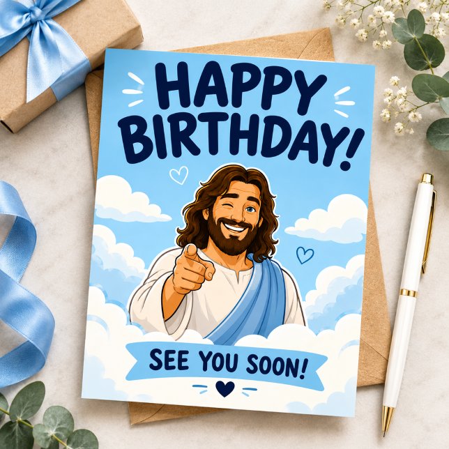 Tarjeta de Feliz Cumpleaños — ¡Nos vemos pronto! (😇 The Birthday Card They’ll Never See Coming!)