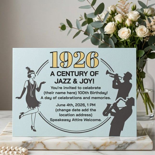 Tarjeta de Feliz Cumpleaños número 100 Al estilo d (Subido por el creador)
