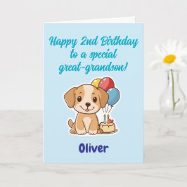Tarjeta de Feliz Cumpleaños número 2 Bisnieto, Cac