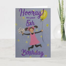 Tarjeta de Feliz Cumpleaños número 5 Estándar, Dob