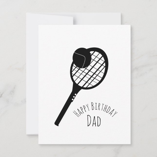 Tarjeta de Feliz Cumpleaños Papá Abuelo con Tenis (Anverso)