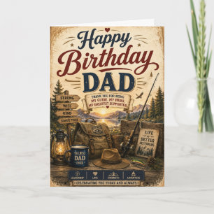 Tarjeta de Feliz Cumpleaños Papá Aventura al Aire