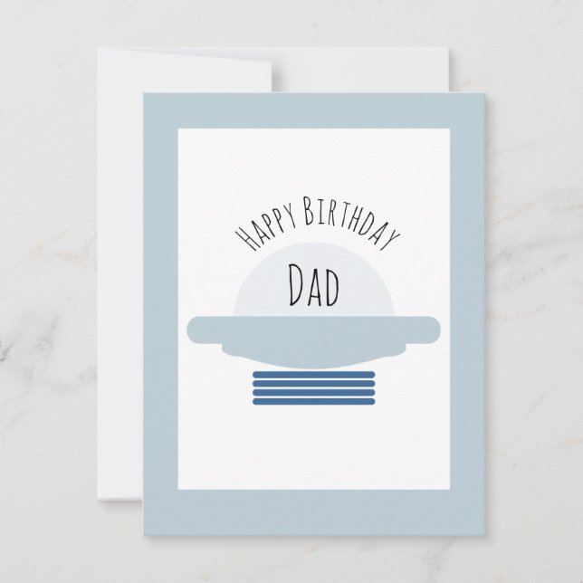 Tarjeta de Feliz Cumpleaños Papá Padre Abuelo Espa (Anverso)