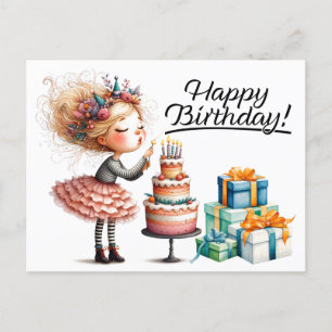 Tarjeta de Feliz Cumpleaños para Chica