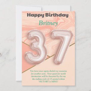 Tarjeta de Feliz Cumpleaños para chicas de 37 años