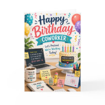 Tarjeta de Feliz Cumpleaños para Compañero de Trab