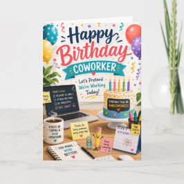 Tarjeta de Feliz Cumpleaños para Compañero de Trab