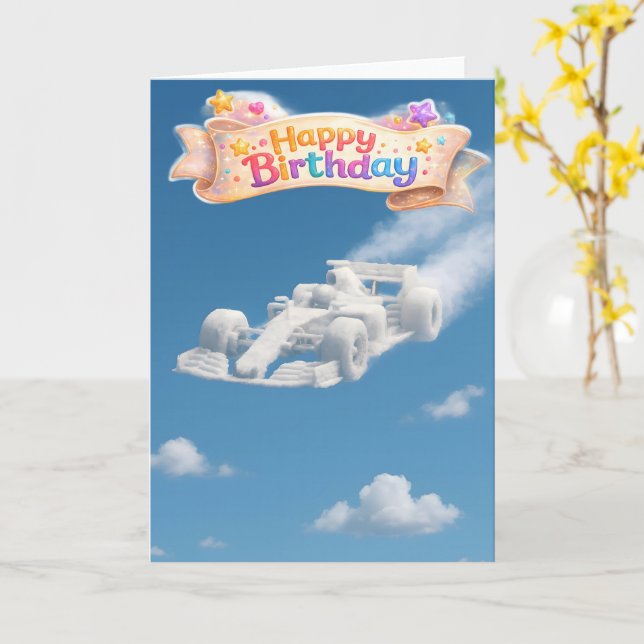 Tarjeta de feliz cumpleaños para corredor (flor amarilla)