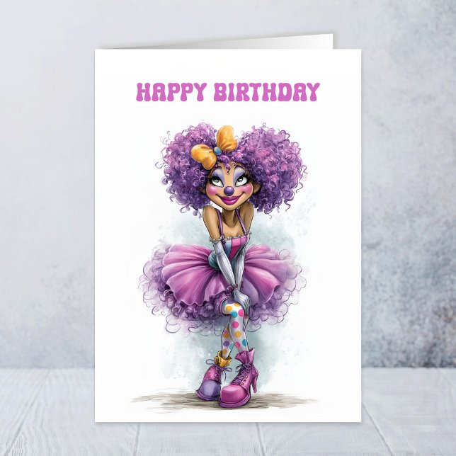 Tarjeta de Feliz Cumpleaños para Dama Payasa Capri (Subido por el creador)