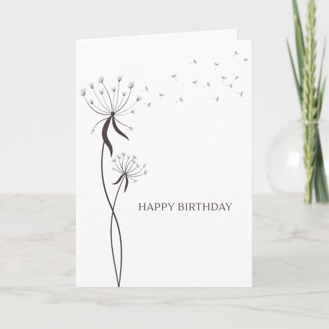 Tarjeta de Feliz Cumpleaños para Desear Suerte (Anverso)