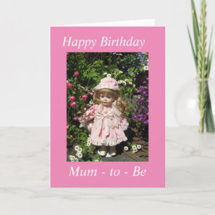 Tarjeta de Feliz Cumpleaños para futura mamá