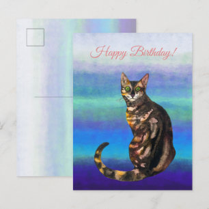 Tarjeta de Feliz Cumpleaños para Gato Bengal