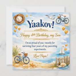 Tarjeta de Feliz Cumpleaños para Hijo, Vibraciones