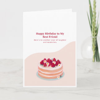 Tarjeta de Feliz Cumpleaños para la Mejor Amiga co