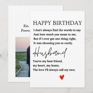 Tarjeta de Feliz Cumpleaños para Mi Esposo