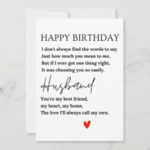 Tarjeta de Feliz Cumpleaños para Mi Esposo
