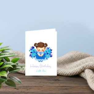 Tarjeta de Feliz Cumpleaños para Niña Adorable