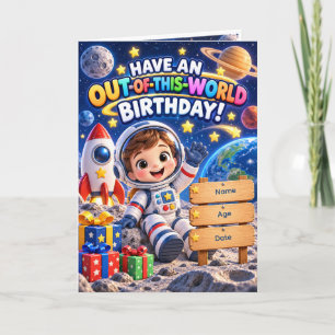Tarjeta de Feliz Cumpleaños para Niños Exploradore