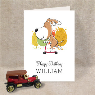 Tarjeta de Feliz Cumpleaños para Perro Adorable en