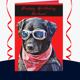 Tarjeta de Feliz Cumpleaños para un Perro Labrador