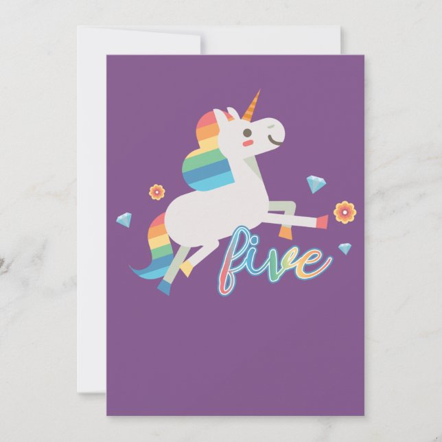 Tarjeta de Feliz Cumpleaños para Unicornio de Arco (Anverso)