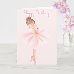 Tarjeta de Feliz Cumpleaños pequeña Bailarina