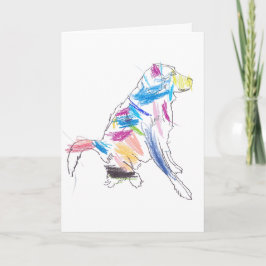 Tarjeta de Feliz Cumpleaños Perro Arcoíris !