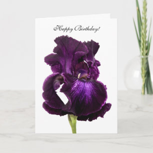 Tarjeta de Feliz Cumpleaños personalizada con Iris